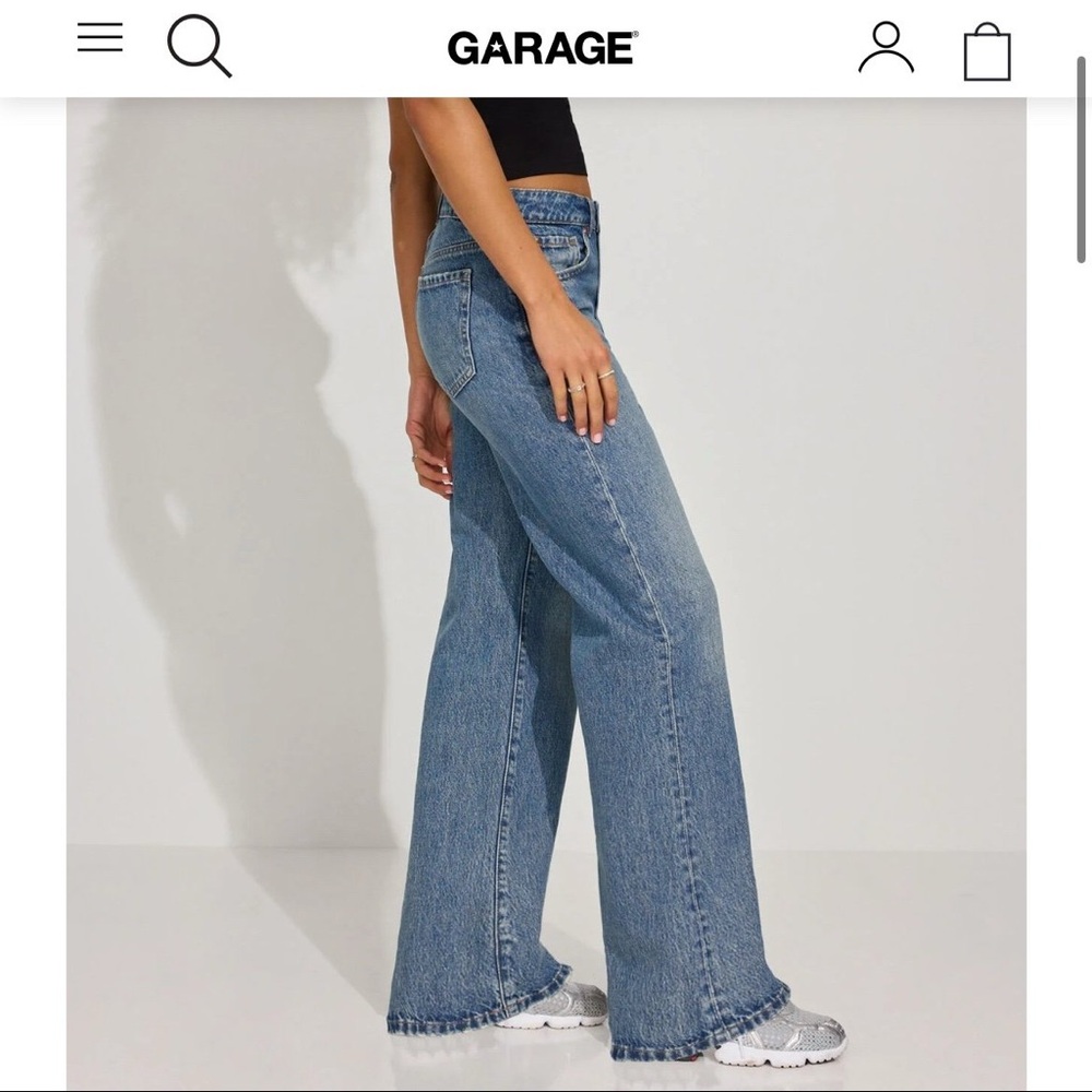 garage jambe large wide leg jeans